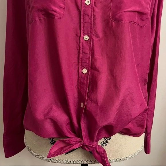 Ralph Lauren Silk Blouse Fuscia MEDIUM - Picture 5 of 8